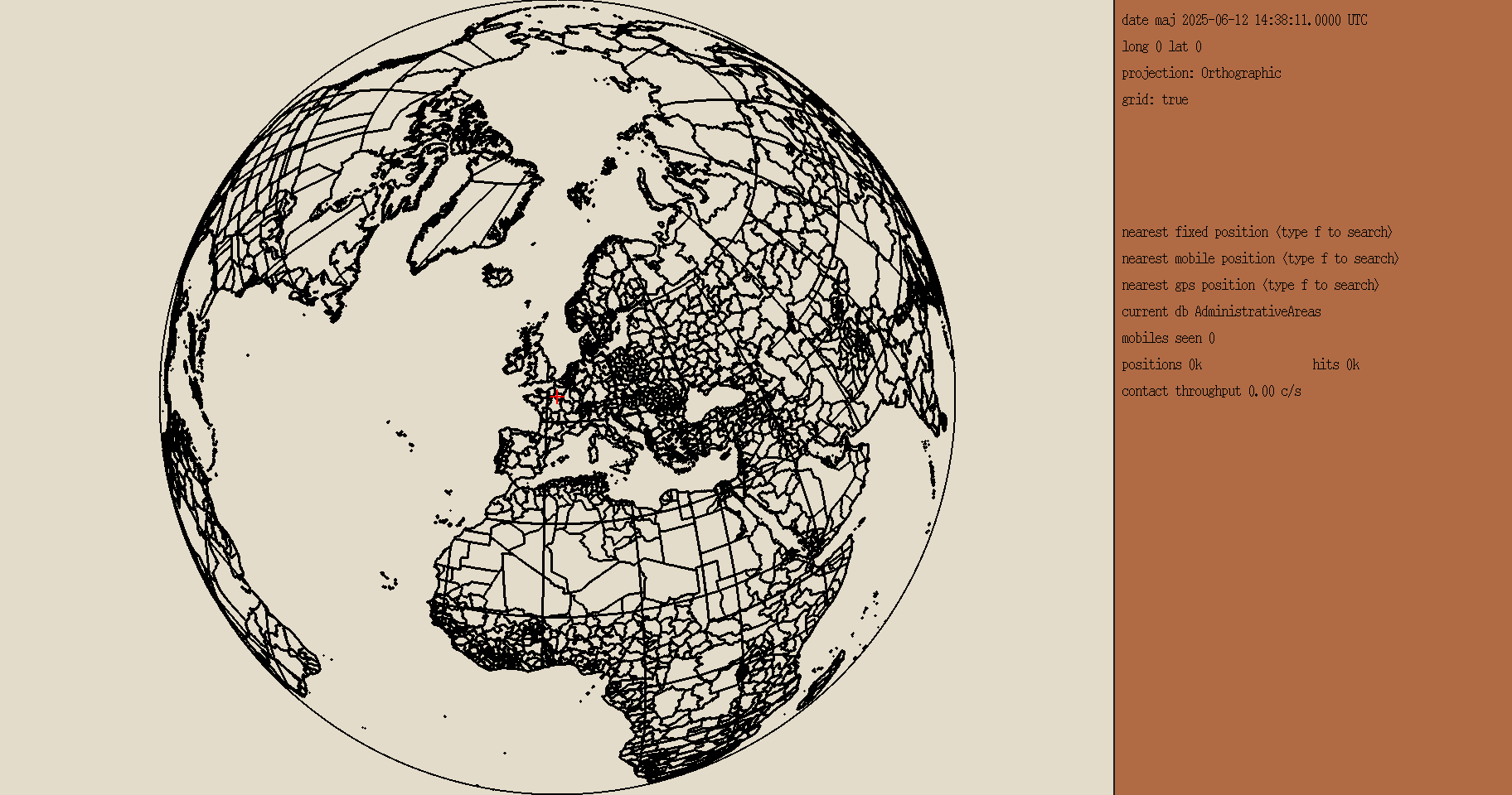 Carte du Ballon AI7BG (projection orthographique)